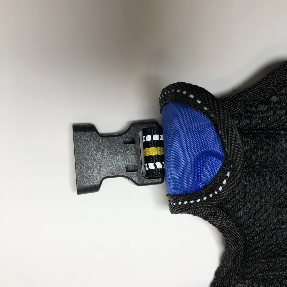 Goodyear Dog Safety Harness Medium Blue Black Yellow Reflective Adjustable Vest